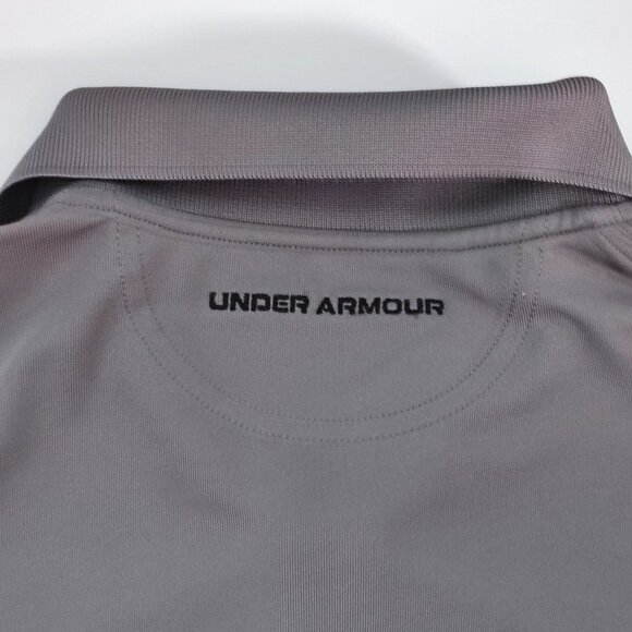 Under Armour active wear polo shirt grey men's size L - Picture 4 of 9